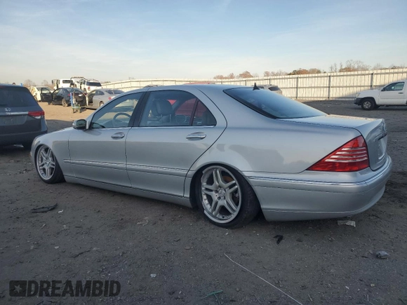 2003 Mercedes-Benz S-Class 4.3L with VIN WDBNG83J93A352558, listed as a Copart auction lot 80058514 with 160,864 mi miles and Salvage Title. Bid and sale history available at carsss.com. Image 2.