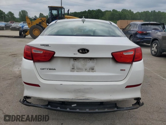 2015 Kia Optima LX with VIN 5XXGM4A70FG488749, listed as a Copart auction lot 57395825 with 176,592 mi miles and Salvage title. Bid and sale history available at DreamBid. Image 6.