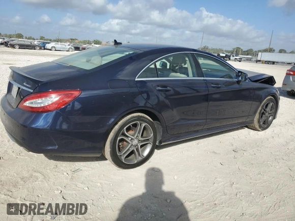 2015 Mercedes-Benz CLS 400 with VIN WDDLJ6HB8FA154029, listed as a Copart auction lot 45173395 with 63,889 mi miles and Salvage title. Bid and sale history available at DreamBid. Image 3.
