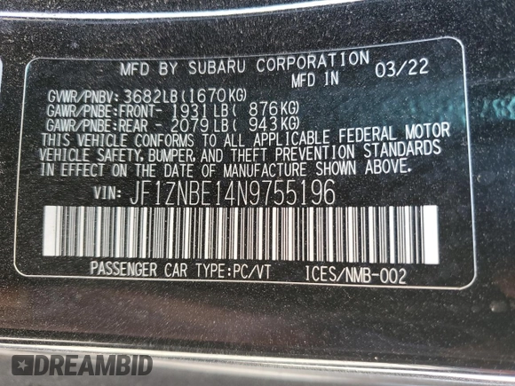 2022 Toyota GR86 Premium with VIN JF1ZNBE14N9755196, listed as a Copart auction lot 47126475 with 21,666 mi miles and Salvage Title. Bid and sale history available at carsss.com. Image 14.