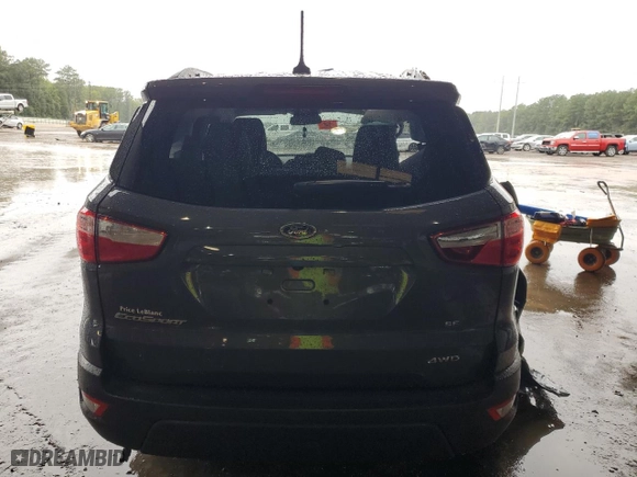 2022 Ford EcoSport SE with VIN MAJ6S3GL0NC474192, listed as a Copart auction lot 84831144 with 0 mi miles and Salvage Title. Bid and sale history available at carsss.com. Image 6.