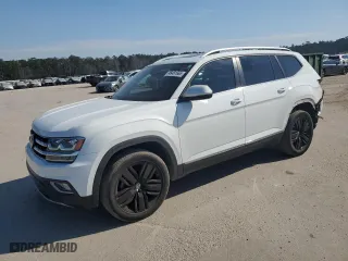 2019 Volkswagen Atlas 3.6L V6 SEL with VIN 1V2MR2CA4KC515008, listed as a Copart auction lot 46481665 with 44,863 mi miles and Salvage Title. Bid and sale history available at carsss.com. Image 1.