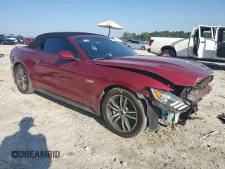 2015 Ford Mustang GT Premium with VIN 1FATP8FFXF5347744, listed as a Copart auction lot 60468494 with 64,431 mi miles and Salvage Title. Bid and sale history available at DreamBid. Image 4.