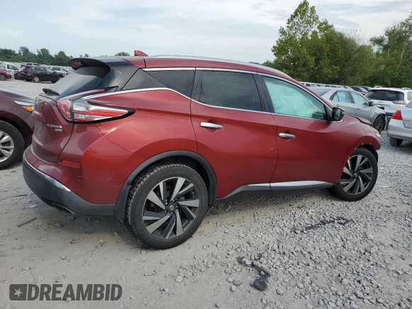 2016 Nissan Murano Platinum with VIN 5N1AZ2MH4GN153205, listed as a Copart auction lot 69627624 with Not provided miles and Salvage title. Bid and sale history available at DreamBid. Image 3.