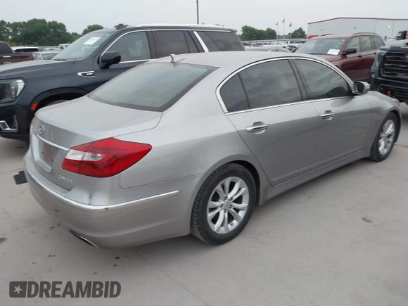 2012 Hyundai Genesis 3.8L with VIN KMHGC4DD9CU168786, listed as a IAAI auction lot 41933681 with 121,448 mi miles. Bid and sale history available at carsss.com. Image 4.