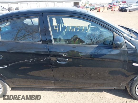 2017 Mitsubishi Mirage G4 ES with VIN ML32F3FJ2HHF18106, listed as a IAAI auction lot 41792573 with 76,931 mi miles. Bid and sale history available at carsss.com. Image 14.