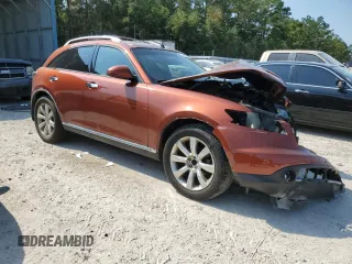 2008 Infiniti FX35 with VIN JNRAS08U08X101077, listed as a Copart auction lot 75699774 with 0 mi miles and Salvage Title. Bid and sale history available at carsss.com. Image 4.