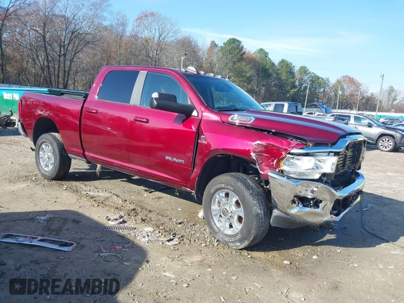 2022 Ram 2500 Big Horn with VIN 3C6UR5DL7NG162422, listed as a IAAI auction lot 41129751 with 51,465 mi miles. Bid and sale history available at carsss.com. Image 1.