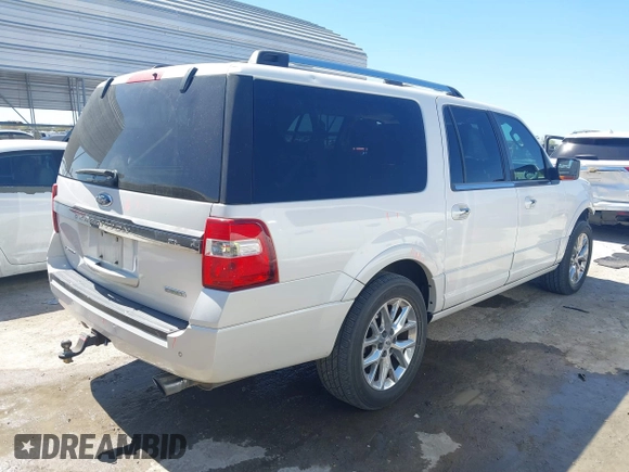 2015 Ford Expedition Max Limited with VIN 1FMJK1KT6FEF49821, listed as a IAAI auction lot 41825240 with 180,460 mi miles. Bid and sale history available at carsss.com. Image 4.