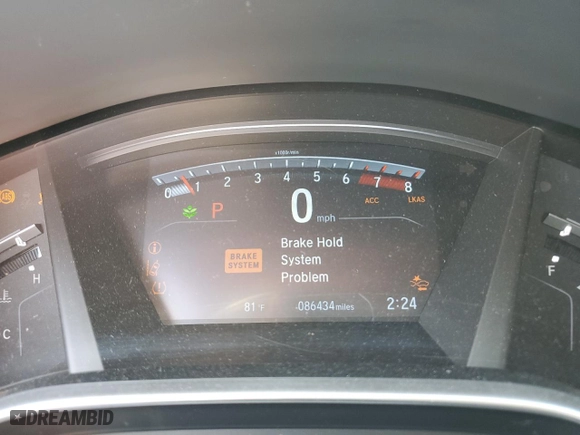 2018 Honda CR-V EX-L with VIN 5J6RW1H84JL016864, listed as a Copart auction lot 51217265 with 86,434 mi miles and Salvage Title. Bid and sale history available at carsss.com. Image 9.