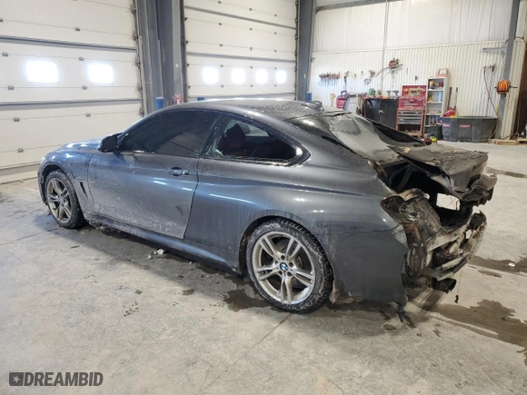 2015 BMW 4 Series 435i xDrive with VIN WBA3R5C57FK372498, listed as a Copart auction lot 46132005 with 0 mi miles and Salvage Title. Bid and sale history available at carsss.com. Image 2.