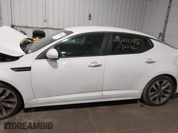 2015 Kia Optima SX with VIN 5XXGR4A74FG487895, listed as a IAAI auction lot 42111045 with 109,442 mi miles and . Bid and sale history available at DreamBid. Image 14.