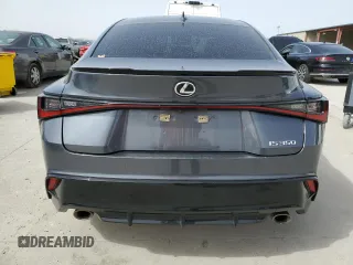 2023 Lexus IS with VIN JTHGZ1B21P5059966, listed as a Copart auction lot 48423015 with 40,384 mi miles and Salvage Title. Bid and sale history available at carsss.com. Image 6.