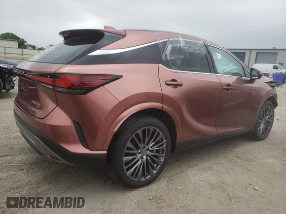 2023 Lexus RX with VIN 2T2BBMCAXPC002848, listed as a Copart auction lot 55516284 with 0 mi miles and Salvage Title. Bid and sale history available at carsss.com. Image 3.