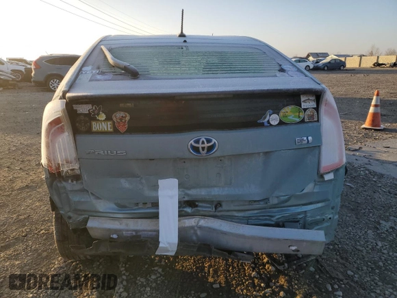 2013 Toyota Prius One with VIN JTDKN3DU1D5638047, listed as a Copart auction lot 50173925 with 0 mi miles and Salvage Title. Bid and sale history available at carsss.com. Image 6.