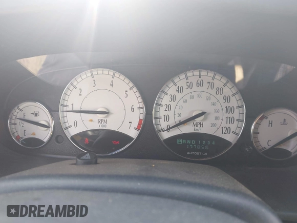 2002 Chrysler Sebring Limited with VIN 1C3EL65R12N147056, listed as a IAAI auction lot 42660257 with 177,856 mi miles and . Bid and sale history available at DreamBid. Image 7.