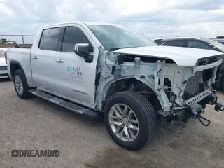 2020 GMC Sierra 1500 SLT z VIN 3GTU9DED1LG451500, wystawiony jako IAAI lot #41351345 z przebiegiem 53 576 mil mil oraz . Historia ofert i sprzedaży dostępna na DreamBid. Obrazek 1.