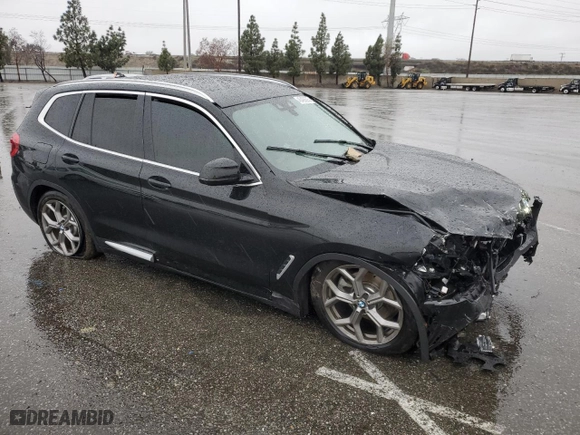 2020 BMW X3 sDrive30i with VIN 5UXTY3C04L9B97145, listed as a Copart auction lot 45498295 with 0 mi miles and Salvage Title. Bid and sale history available at carsss.com. Image 4.
