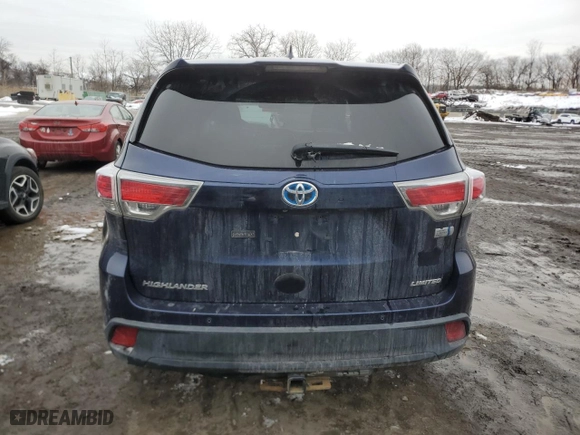 2014 Toyota Highlander Hybrid Limited with VIN 5TDDCRFH5ES004303, listed as a Copart auction lot 44381185 with 174,607 mi miles and Salvage Title. Bid and sale history available at carsss.com. Image 6.
