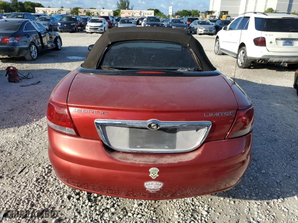 2004 Chrysler Sebring Limited with VIN 1C3EL65R64N337065, listed as a Copart auction lot 77152574 with 80,832 mi miles and Salvage Title. Bid and sale history available at carsss.com. Image 6.