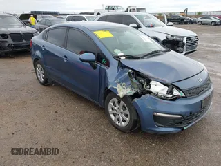 2016 Kia Rio LX with VIN KNADM4A38G6688646, listed as a IAAI auction lot 41904765 with 99,780 mi miles and . Bid and sale history available at DreamBid. Image 1.