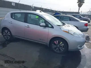 2015 Nissan LEAF SV with VIN 1N4AZ0CP1FC329225, listed as a IAAI auction lot 41403177 with 84,849 mi miles. Bid and sale history available at carsss.com. Image 1.