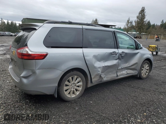 2016 Toyota Sienna Ltd with VIN 5TDDK3DCXGS135379, listed as a Copart auction lot 43290365 with 112,488 mi miles and Salvage Title. Bid and sale history available at carsss.com. Image 3.