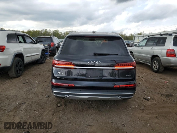 2020 Audi Q7 Premium with VIN WA1AXAF76LD010727, listed as a Copart auction lot 49677003 with 50,142 mi miles. Bid and sale history available at carsss.com. Image 6.