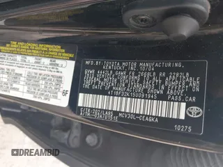 2005 Toyota Camry LE with VIN 4T1BF32K15U091945, listed as a IAAI auction lot 42124503 with 212,951 mi miles and . Bid and sale history available at DreamBid. Image 9.