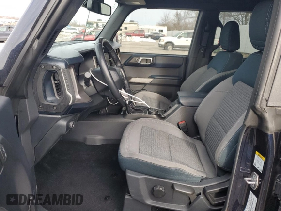 2021 Ford Bronco with VIN 1FMDE5BH6MLA73604, listed as a Copart auction lot 89152995 with 42,118 mi miles and Salvage Title. Bid and sale history available at DreamBid. Image 7.