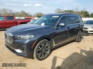 2020 BMW X7 xDrive40i with VIN 5UXCW2C01L9C55177, listed as a Copart auction lot 45571675 with 74,226 mi miles and Salvage Title. Bid and sale history available at carsss.com. Image 1.