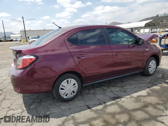 2024 Mitsubishi Mirage ES z VIN ML32FUFJXRHF01755, wystawiony jako Copart lot #54625095 z przebiegiem 12 054 mil mil oraz Szkoda całkowita • Salvage title. Historia ofert i sprzedaży dostępna na DreamBid. Obrazek 3.