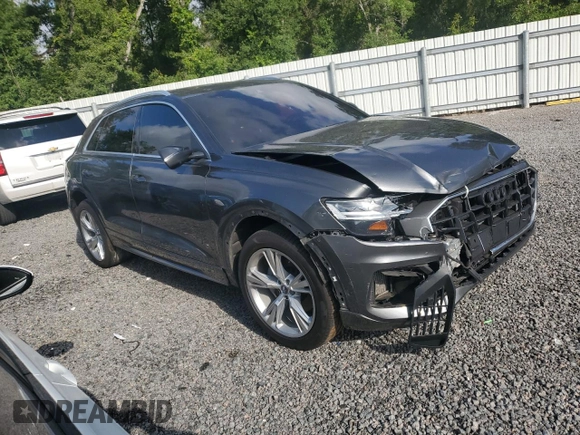 2019 Audi Q8 Premium Plus with VIN WA1BVAF10KD020691, listed as a Copart auction lot 55445995 with 144,154 mi miles and Non repairable. Bid and sale history available at DreamBid. Image 4.