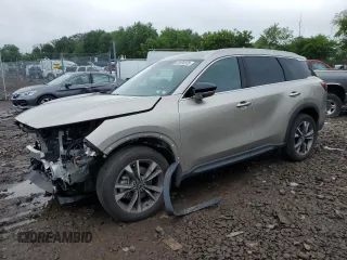 2024 Infiniti QX60 Luxe with VIN 5N1DL1FS0RC357497, listed as a Copart auction lot 60990535 with 6,351 mi miles and Salvage title. Bid and sale history available at DreamBid. Image 1.