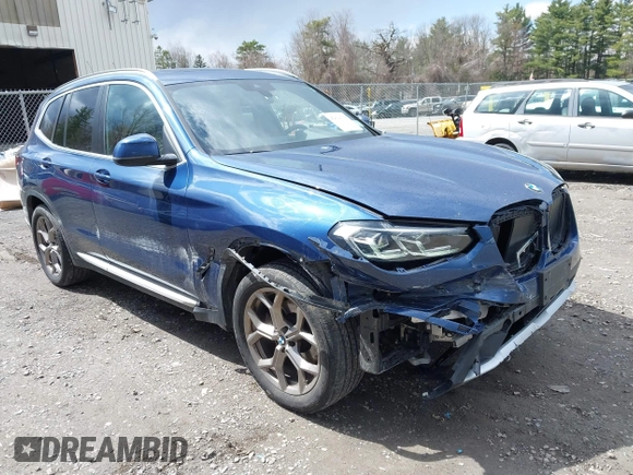 2022 BMW X3 xDrive30i with VIN 5UX53DP04N9M16967, listed as a IAAI auction lot 42022516 with 44,827 mi miles and . Bid and sale history available at DreamBid. Image 1.