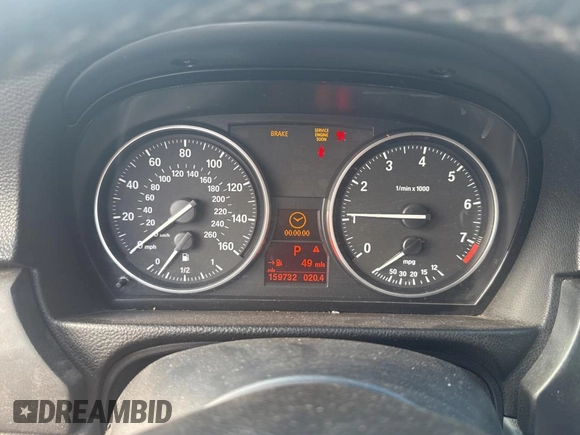 2008 BMW 3 Series 328i with VIN WBAVC53578F008393, listed as a Copart auction lot 64016765 with 159,732 mi miles and Salvage title. Bid and sale history available at DreamBid. Image 8.