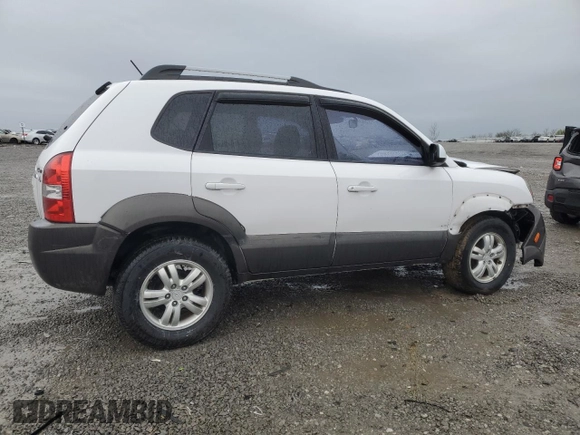 2007 Hyundai Tucson SE with VIN KM8JN12D37U524317, listed as a Copart auction lot 51601275 with 97,755 mi miles and Salvage Title. Bid and sale history available at carsss.com. Image 3.