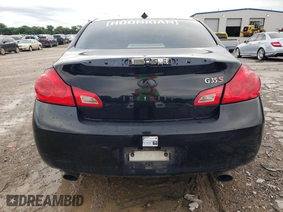 2008 Infiniti G35 Journey with VIN JNKBV61E68M219832, listed as a Copart auction lot 59196895 with Not provided miles and Salvage title. Bid and sale history available at DreamBid. Image 6.