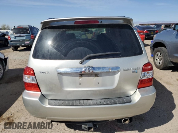 2007 Toyota Highlander Hybrid with VIN JTEGW21A570022789, listed as a Copart auction lot 48787285 with 132,054 mi miles and Salvage Title. Bid and sale history available at carsss.com. Image 6.