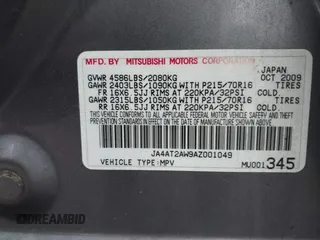 2010 Mitsubishi Outlander z VIN JA4AT2AW9AZ001049, wystawiony jako IAAI lot #42282766 z przebiegiem 108 668 mil mil oraz . Historia ofert i sprzedaży dostępna na DreamBid. Obrazek 9.