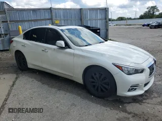2017 Infiniti Q50 Premium with VIN JN1EV7AR1HM833083, listed as a Copart auction lot 58192595 with 140,939 mi miles and Clean title. Bid and sale history available at DreamBid. Image 4.