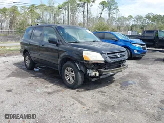 2004 Honda Pilot EX with VIN 5FNYF18514B001334, listed as a IAAI auction lot 41754663 with 208,514 mi miles. Bid and sale history available at carsss.com. Image 1.
