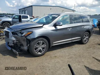 2020 Infiniti QX60 Luxe with VIN 5N1DL0MM7LC502654, listed as a Copart auction lot 64614395 with 84,027 mi miles and Salvage title. Bid and sale history available at DreamBid. Image 1.