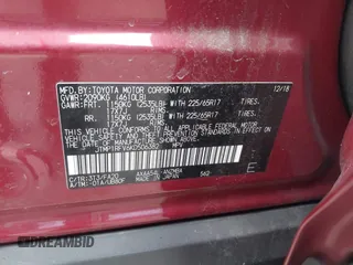 2019 Toyota RAV4 XLE with VIN JTMP1RFV6KD506382, listed as a IAAI auction lot 42578602 with 46,223 mi miles and . Bid and sale history available at DreamBid. Image 9.
