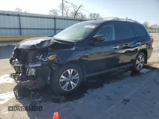2017 Nissan Pathfinder Platinum with VIN 5N1DR2MN2HC659390, listed as a Copart auction lot 51912645 with 96,081 mi miles and Salvage Title. Bid and sale history available at carsss.com. Image 1.