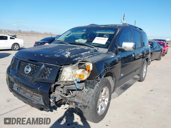 2008 Nissan Armada SE z VIN 5N1BA08D18N602669, wystawiony jako IAAI lot #41653129 z przebiegiem Nie podano mil oraz . Historia ofert i sprzedaży dostępna na DreamBid. Obrazek 6.