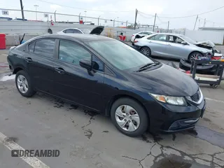 2014 Honda Civic Sedan LX with VIN 19XFB2F57EE253852, listed as a IAAI auction lot 42115504 with 83,599 mi miles. Bid and sale history available at carsss.com. Image 1.