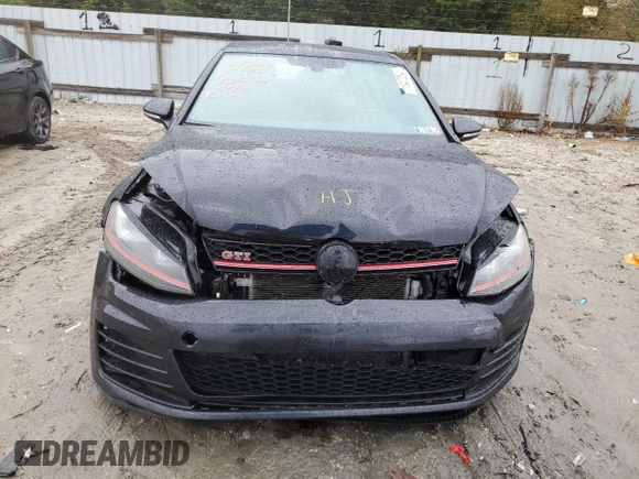 2017 Volkswagen Golf GTI S with VIN 3VW447AUXHM016583, listed as a Copart auction lot 71047254 with 0 mi miles and Salvage Title. Bid and sale history available at carsss.com. Image 5.
