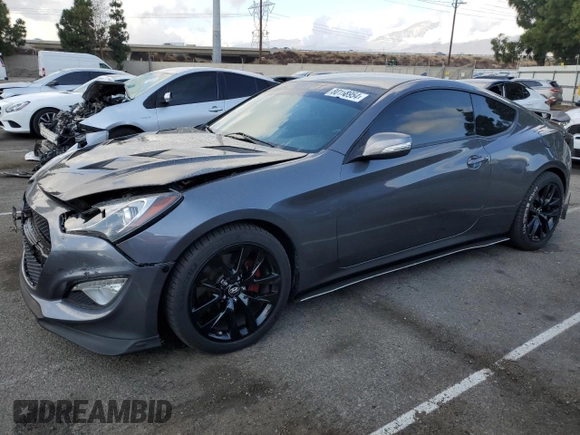 2016 Hyundai Genesis Coupe 3.8L Base with VIN KMHHT6KJ0GU135853, listed as a Copart auction lot 80158954 with 93,143 mi miles and Salvage Title. Bid and sale history available at carsss.com. Image 1.