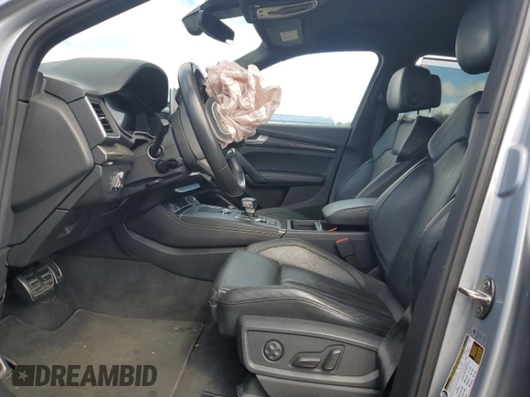 2018 Audi SQ5 with VIN WA1C4BFY8J2107260, listed as a Copart auction lot 52374385 with 53,556 mi miles and Salvage Title. Bid and sale history available at DreamBid. Image 7.